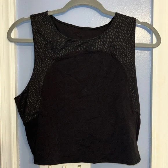 Lululemon black running tank| size 12 - Picture 1 of 3